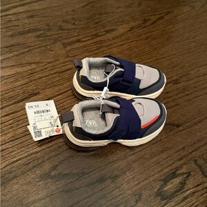 Zara Kids Sneakers in Navy, Gray, and Red
